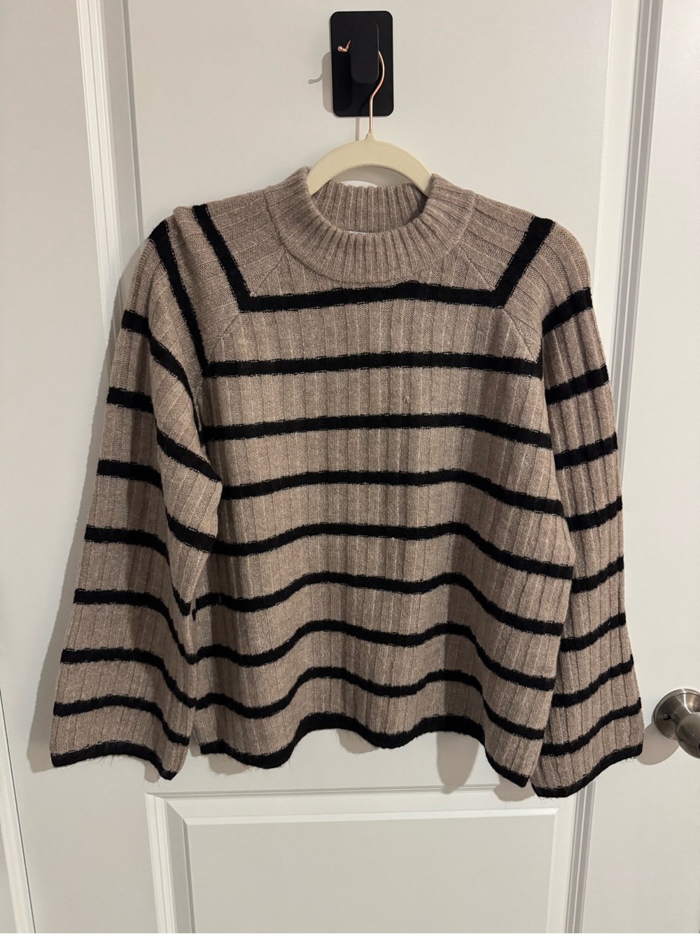 b.young Striped Ribbed Knit Sweater. Size S